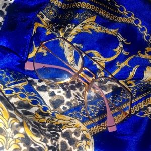 Rose gold fendi aviator glasses